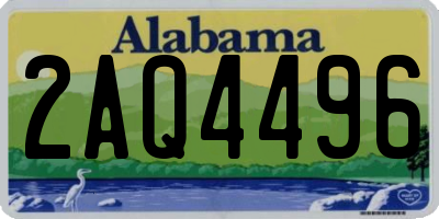 AL license plate 2AQ4496