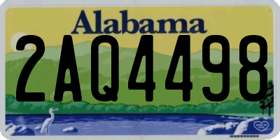 AL license plate 2AQ4498
