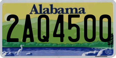AL license plate 2AQ4500