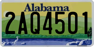 AL license plate 2AQ4501