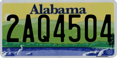 AL license plate 2AQ4504