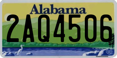 AL license plate 2AQ4506