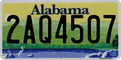 AL license plate 2AQ4507