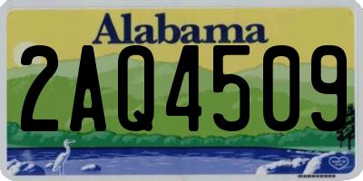 AL license plate 2AQ4509