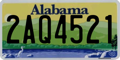 AL license plate 2AQ4521