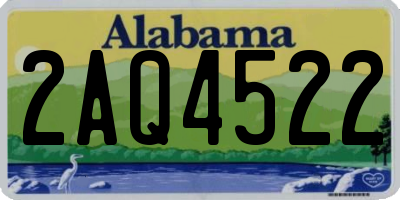 AL license plate 2AQ4522