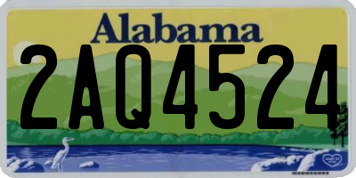 AL license plate 2AQ4524