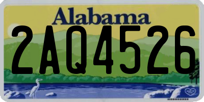 AL license plate 2AQ4526