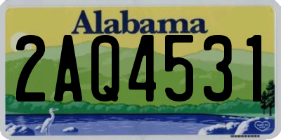 AL license plate 2AQ4531