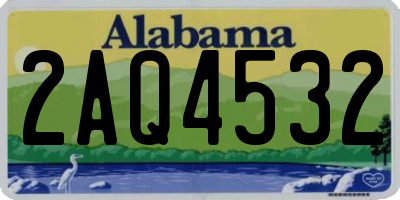 AL license plate 2AQ4532
