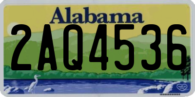 AL license plate 2AQ4536