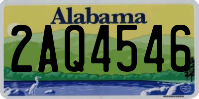 AL license plate 2AQ4546