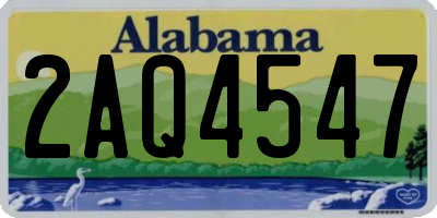 AL license plate 2AQ4547
