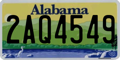 AL license plate 2AQ4549