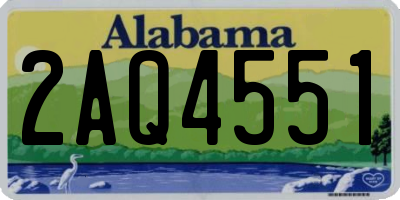 AL license plate 2AQ4551