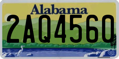 AL license plate 2AQ4560