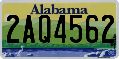 AL license plate 2AQ4562