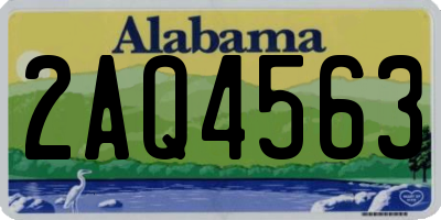 AL license plate 2AQ4563