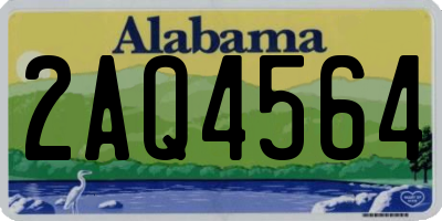 AL license plate 2AQ4564