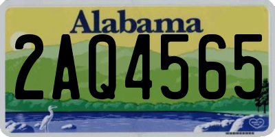 AL license plate 2AQ4565