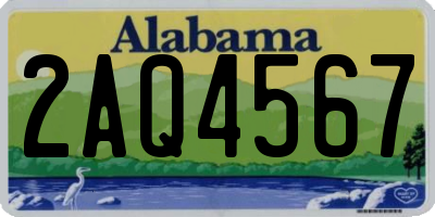AL license plate 2AQ4567
