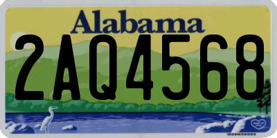 AL license plate 2AQ4568