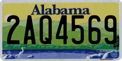 AL license plate 2AQ4569