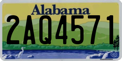 AL license plate 2AQ4571