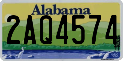 AL license plate 2AQ4574