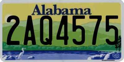 AL license plate 2AQ4575