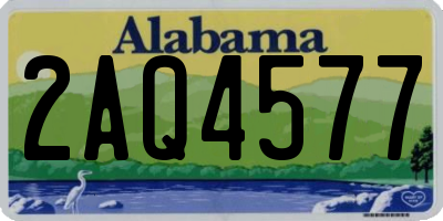 AL license plate 2AQ4577