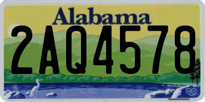 AL license plate 2AQ4578