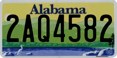 AL license plate 2AQ4582