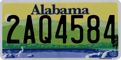 AL license plate 2AQ4584