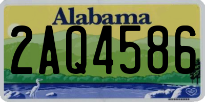 AL license plate 2AQ4586