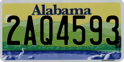 AL license plate 2AQ4593