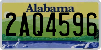 AL license plate 2AQ4596
