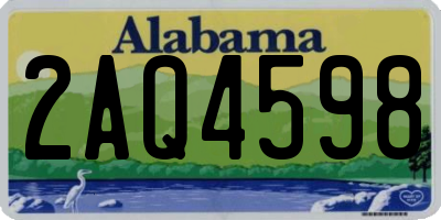 AL license plate 2AQ4598