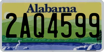 AL license plate 2AQ4599