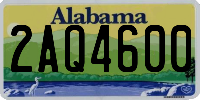 AL license plate 2AQ4600