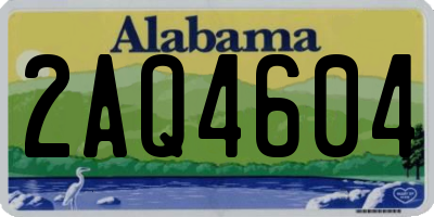 AL license plate 2AQ4604