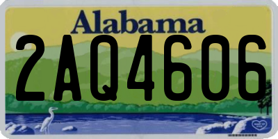 AL license plate 2AQ4606