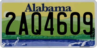 AL license plate 2AQ4609