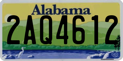 AL license plate 2AQ4612