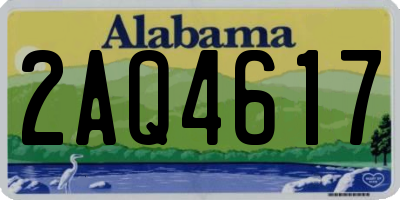 AL license plate 2AQ4617