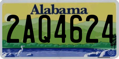 AL license plate 2AQ4624