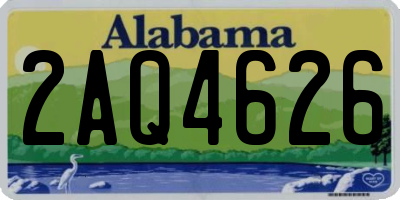 AL license plate 2AQ4626