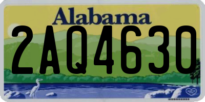AL license plate 2AQ4630