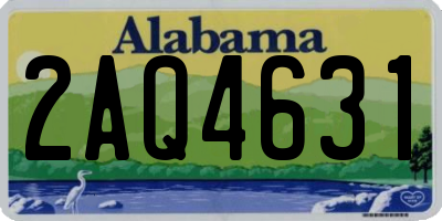 AL license plate 2AQ4631