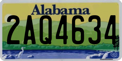 AL license plate 2AQ4634